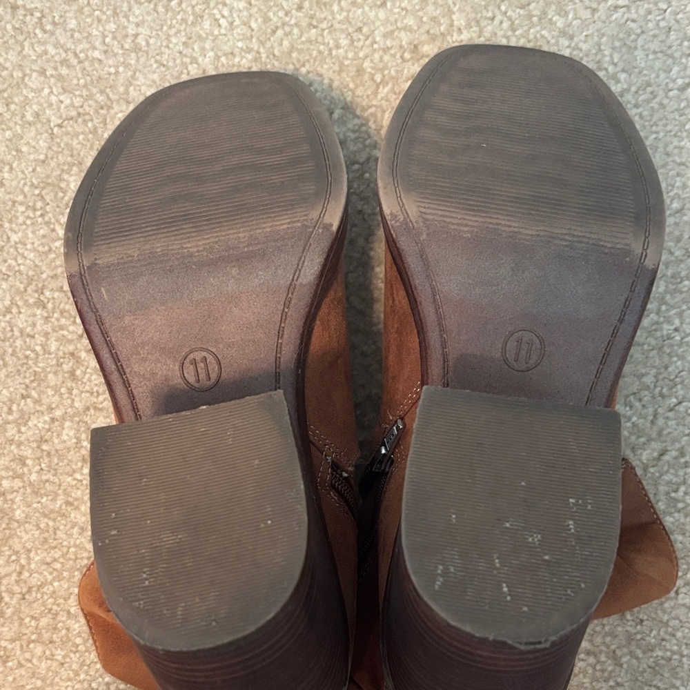 Universal Thread Brown Suede Heeled Boots - Picture 4 of 4